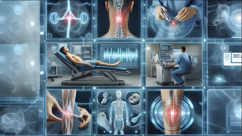 انواع کاربردهای شاک ویو تراپی بصورت کلی نمایش داده شده است