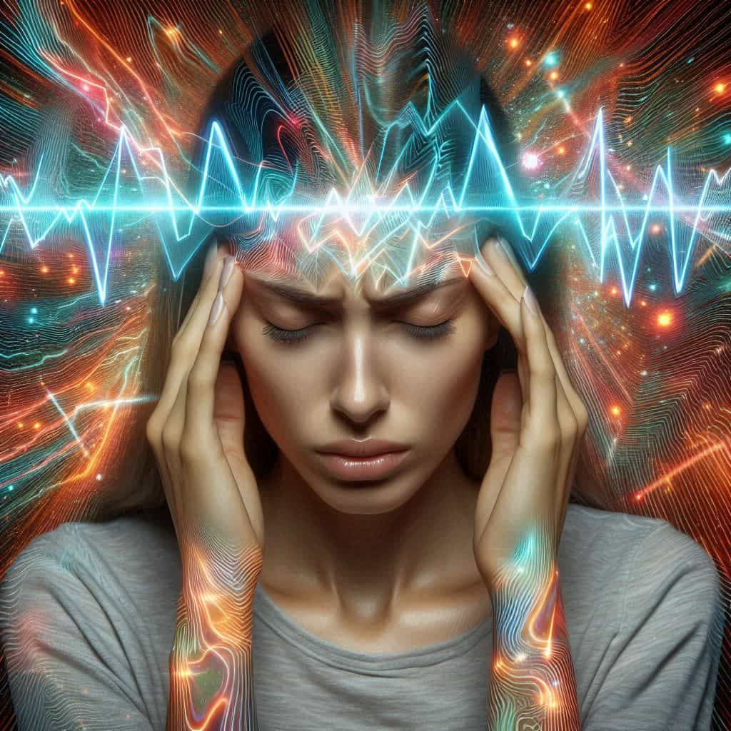خانمی که دچار علایم میگرن چشمی شده است میگرن چشمی چیست ؟ علائم میگرن چشمی و*درمان قطعی میگرن چشمی *