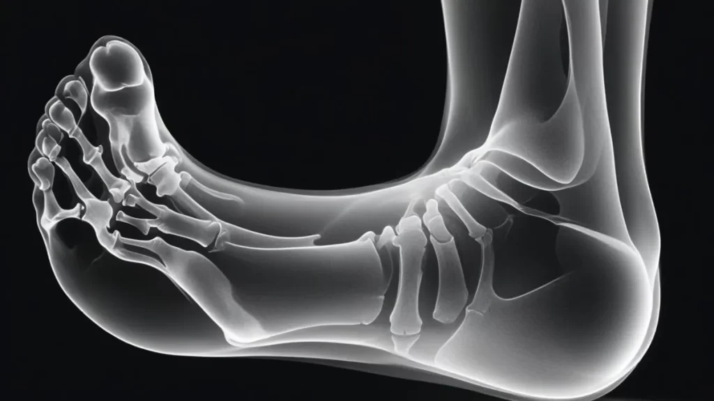 تصویر از اشعه ایکس کف پا