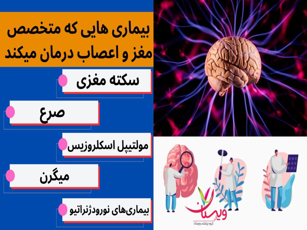 مولتیپل اسکلروزیس لیست بیماری هایی که متخصص مغز و اعصاب درمان میکند