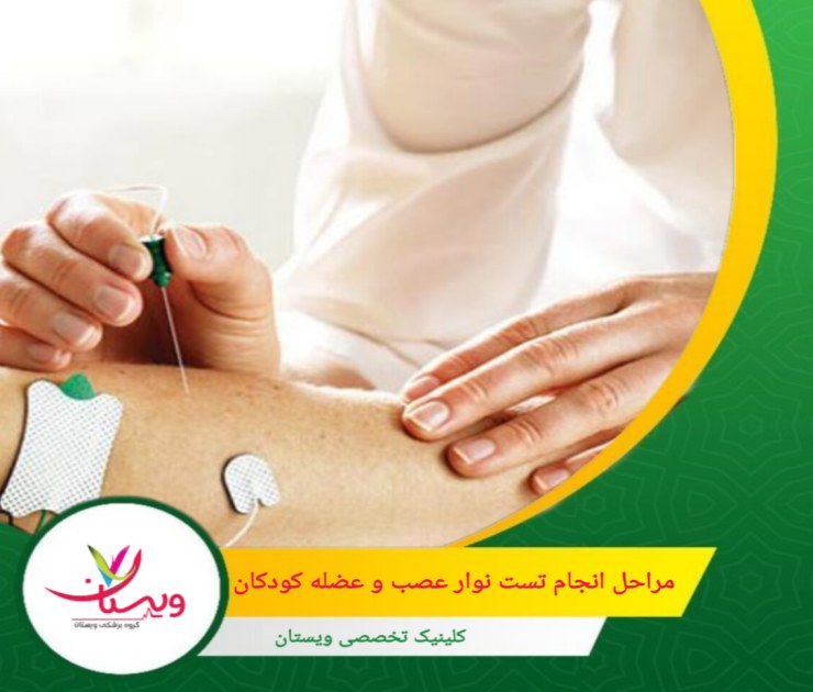 این تست شامل دو بخش اصلی است: آزمایش هدایت عصبی (NCV) و الکترومیوگرافی (EMG) می باشد. مراحل انجام تست نوار عصب و عضله کودکان