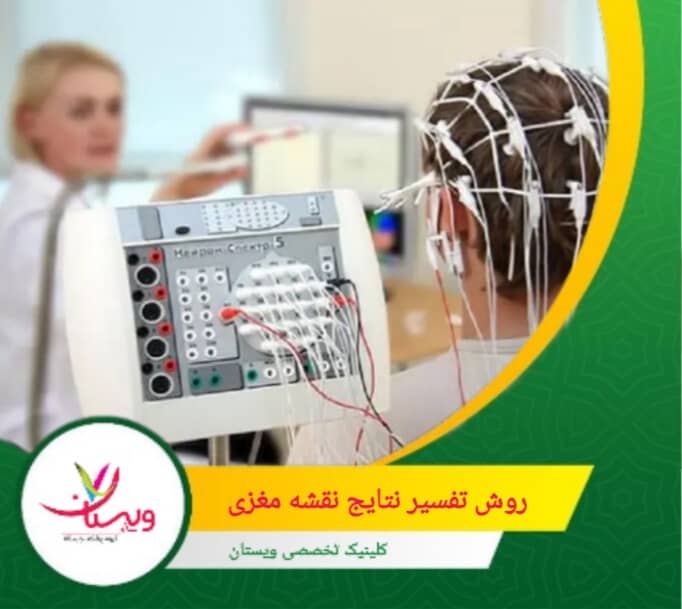 با استفاده از نرمافزارهای تخصصی، دادههای طیفی به نقشههای رنگی تبدیل میشوند که فعالیت مغزی در نواحی مختلف را نشان میدهند. روش تفسیر نتایج نقشه مغزی